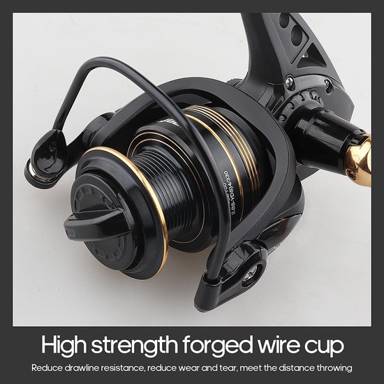 Spinning Reel, Freshwater and salt water spin fishing reel, lightweight body, 5.0:1 gear ratio, 4 stainless steel BB - ShopVlot