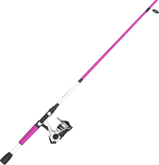 Spinning Reel Set - Vliegvisuitrusting Hengel - Vissen Op Zoutwater - ComfortGrip Handvat - 6ft 2-delige Hengel - Roze