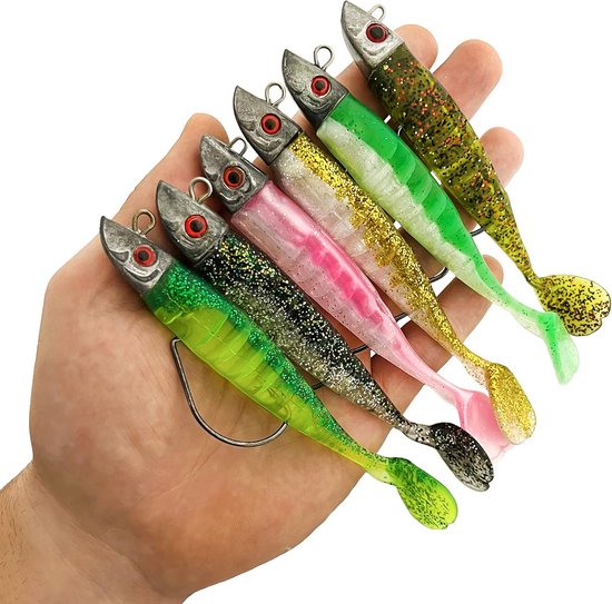 Spinning Vis Lokaas - Siliconen Aas Rubber - Vissen Op Baars - Zacht Flexibel Materiaal - 13cm 30 Gram - Zwart