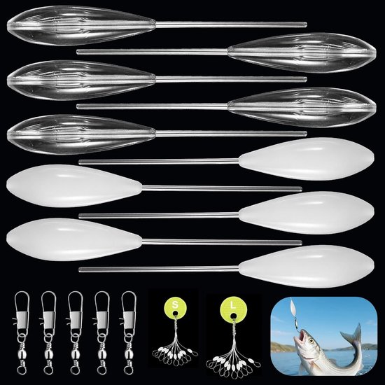 Spirolino Trout Set - 5 drijvende en 5 zinkende dobbers - 6-20g - Geschikt voor rustig vissen - ShopVlot