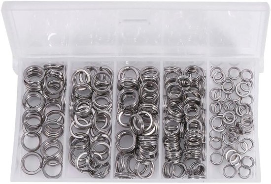 Splitringen voor vissen 200pcs - RVS splitringen - Corrosiebestendig - Geschikt voor diverse vistechnieken - ShopVlot
