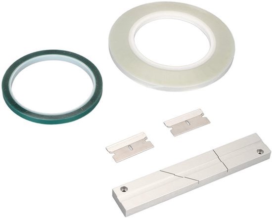 Splitsblok Kit - Aluminiumlegering - 1/4 Inch Tape - Bandsplitsblok - Universeel voor Reel-to-Reel - Inclusief Media Blades - Bandsplitsblokkit