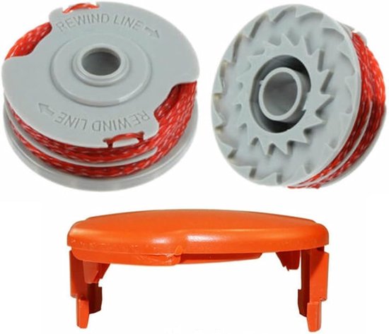 Spoel, 2 stuks spoel lijn voor Flymo Contour 500 Power Plus 500 & 500XT met spoel cover