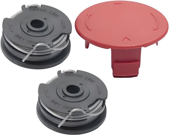 Spoel compatibel met Bosch Art 24, 27, 30 en Art 30-36, sleufdraadspoel, lengte 6 m, diameter 1,6 mm, draadspoelen (1 doppen, 2 spoelen