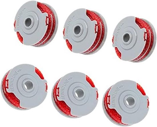 Spoel Lijn, 0,06" Automatische invoer Spoel en Lijnspoelen, Dubbele Lijn Draadtrimmer Weed Eater Spoelen Lijn, for Flymo Fly021 Grastrimmer (6) grasmaaier spoel