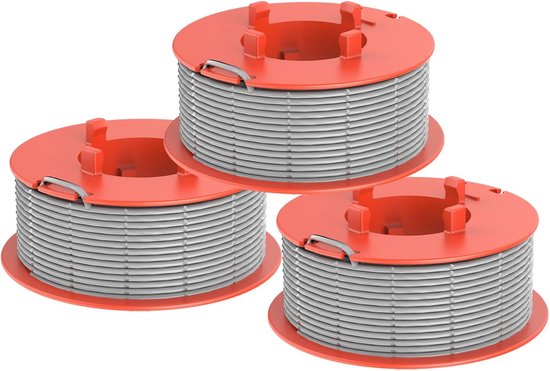 Spoel lijn, 3 stuks Φ1.6mm 8m F016800175 String Trimmer Vervangende Spoel, Autofeed Nylon Spoelen voor Bosch ART 23 26 EasyTrim en ART 23 26 30 COMBITRIM