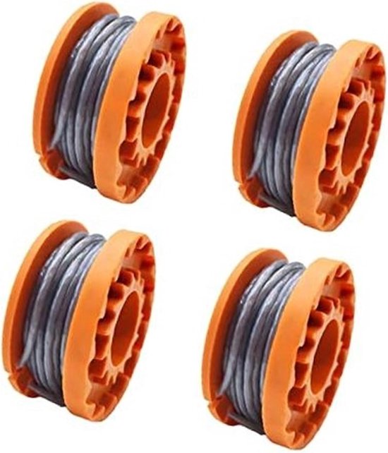 Spoel Lijn, for Mac Allister MGTP18Li Grastrimmer, 1.65mm Autofeed Spoel en Lijn Vervangende Spoelen Weed Eater Spoelen Lijn (8) grasmaaier spoel(BLACK 4)