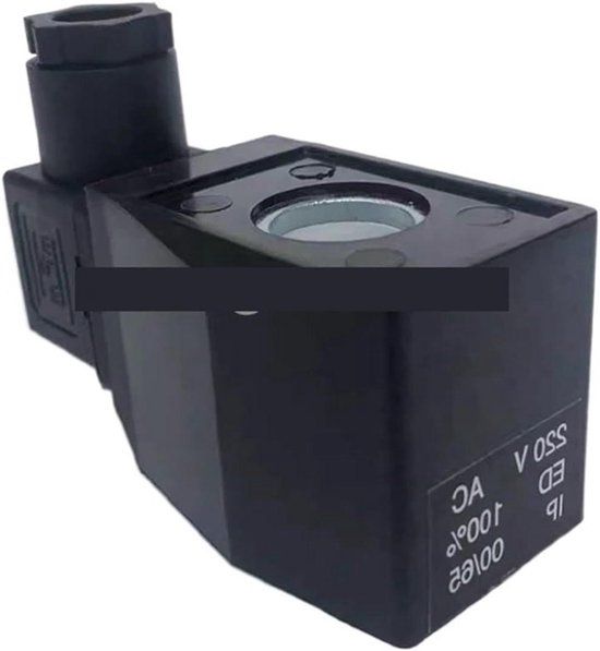 Spoel Magneetventiel - Waterklep - Industrieel Gebruik - Binnengat 16mm - Hoogte 40mm - Zwart