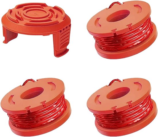 spoel voor grastrimmer, trimmer draadspoel voor grastrimmer, vervangende grastrimmer spoel compatibel met Worx alle grastrimmers met 20 V, bevat 3 reservespoelen en 1 dop
