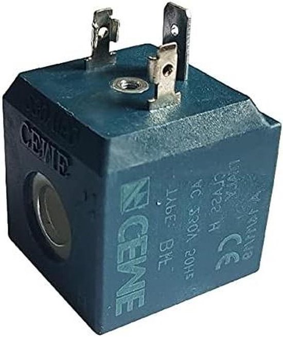 Spoel voor magneetventiel - Reserveonderdeel - Waterdosering regelen - Hoge temperatuur klasse - 33x35x36mm - Blauw