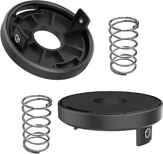 Spoelafdekking voor grastrimmer, compatibel met Einhell TLE-01-1, vervangende trimmerkap voor Einhell GE-CT 36/30 LI E SOLO (2 spoeldoppen + 2 veren)