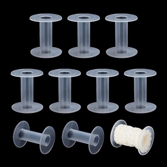 Spoelen 2.7 "Draad Weven Klossen Lege Draad Koord Draad Touw Ketting Roll Wit Ambacht Voor Borduurgaren Garen Lint Ambachten En Naaien Maken Carrier