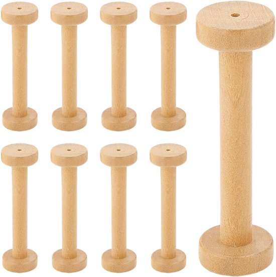 Spoelen, 28 x 96 mm lang, lege bandspoel, organizer van hout, voor borduren, garenspoelen, naaien, haken, knutselwerk, handwerk