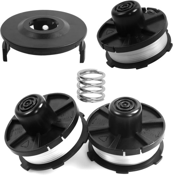 Spoelen reservespoel voor accu trimmer grastrimmer DUR181 DUR181Z DUR181RF 195858-1 vervangende autofeed spoel lijn (8,3 m/27 ft, Ø 1,6 mm met spoelafdekking)