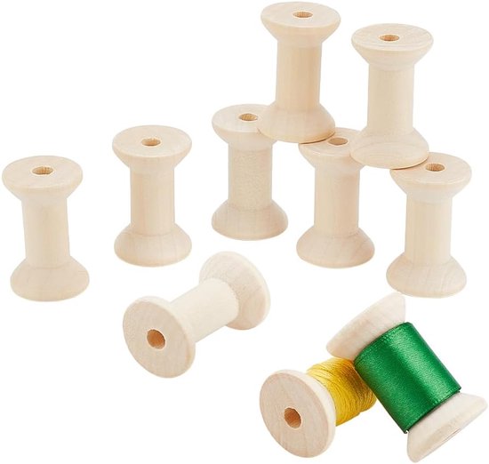 Spoelen van hout vintage houten spoel voor borduurwerk en naaien van hout houtspoel sneeuwverf voor textiel garen weven band handwerk 5 cm