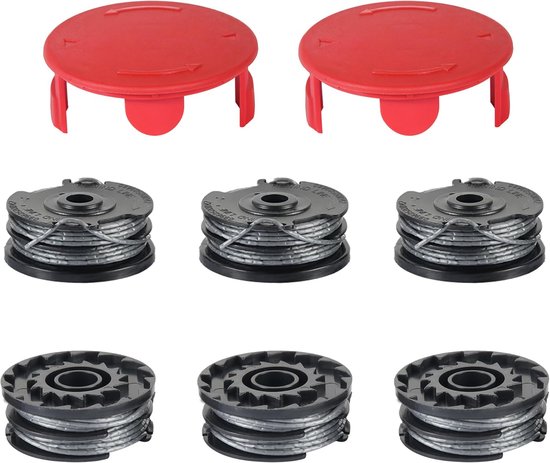 Spoelen voor Bosch ART 24 27 30 Grastrimmer | 6 Spoelen en 2 Deksels voor AdvancedGrassCut36