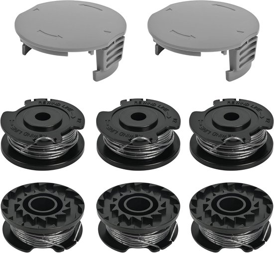 Spoelen voor Bosch EasyGrassCut Grastrimmer | 6 Spoelen en 2 Deksels