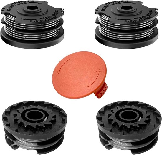 Spoelen voor Bosch grastrimmer Bosch ART 24, 27, 30 en ART 30-36 LI, nylon reservespoel (F016800351), met 1 stuk trimmerspoelafdekking (1600A00X61/1600A00DU0)