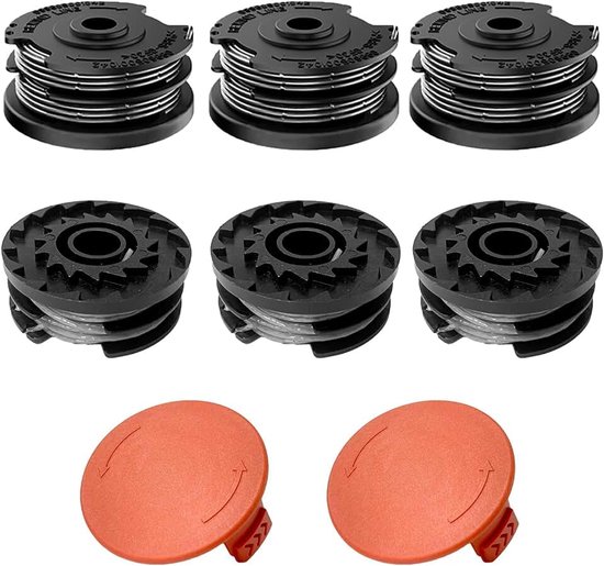 Spoelen voor Bosch grastrimmer Bosch ART 24, 27, 30 en ART 30-36 LI, nylon reservespoel (F016800351), met 2 stuks trimmerspoelafdekking (1600A00X61/1600A00DU0)