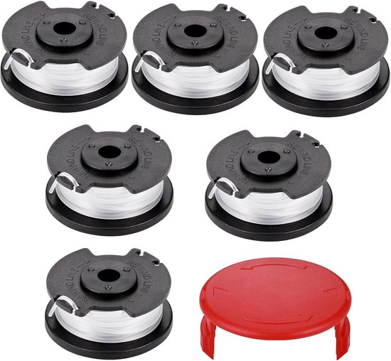 Spoelen voor een-hell GE-CT 18/28 Li TC, 1,6 mm, draadspoel voor bosmaaier met 1 dop, compatibel met Einhell TLE-03 reservedraadspoel