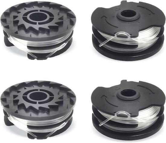 Spoelen voor LIDL Parkside, nylondraden, reservespoel voor LIDL Parkside trimmer PRTA 20-Li A1, B2, C3; PRT 550 A1, A3; PRT 300 A1 - 2 x 4 m 1,6 mm