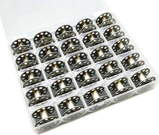 Spoelen voor naaimachine, set met spoeldoos, hoogwaardige naaimachine-accessoires voor Singer naaimachine en naaiaccessoires voor naaimachine, robuuste onderdraadspoelen voor