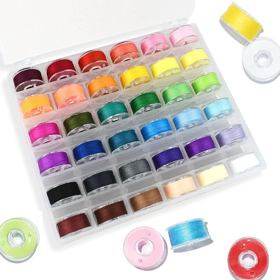 Spoelen voor naaimachine, veelzijdige naaigaren set garen naaimachine accessoires met opbergdoos voor Brother Babylock Janome en de meeste thuisnaaimachines