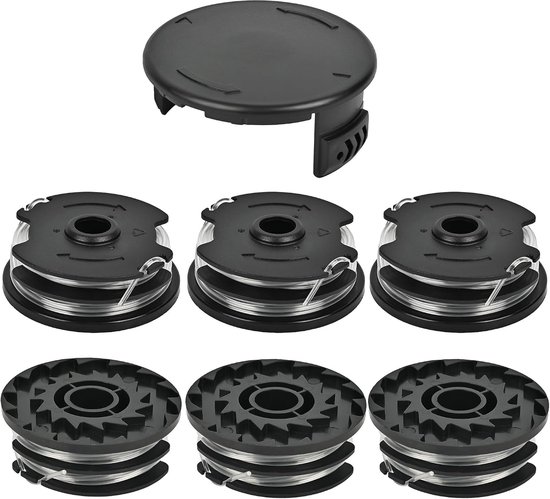 Spoelen voor Parkside Grastrimmer, 6 Spoelen en 1 Deksel
