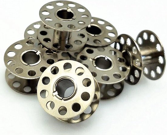 Spoeltjes - Spoeltjes voor naaimachine - 10 stuks - RVS - Spoeltjes - Naaimachine accessoires - Garen - 21MM diameter - CHPN