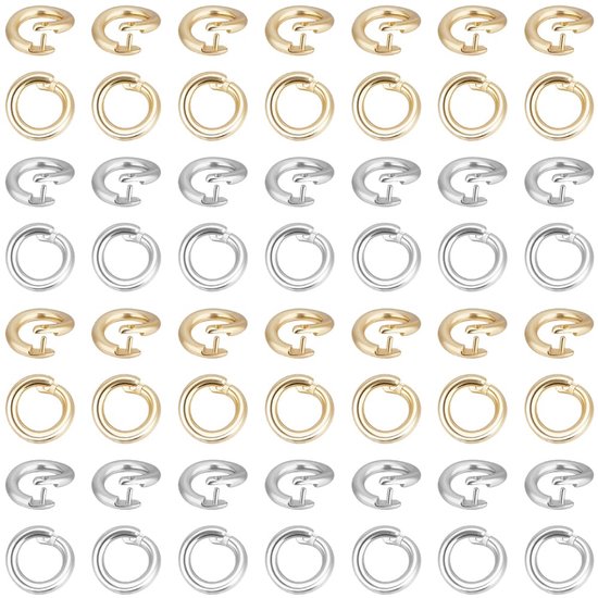 Springringen OD 5.5mm ID 3mm 18K goud en 925 sterling zilver verplated koper open springring twist clasp voor charm juwelieren reparatie DIY ambachtels bevindingen