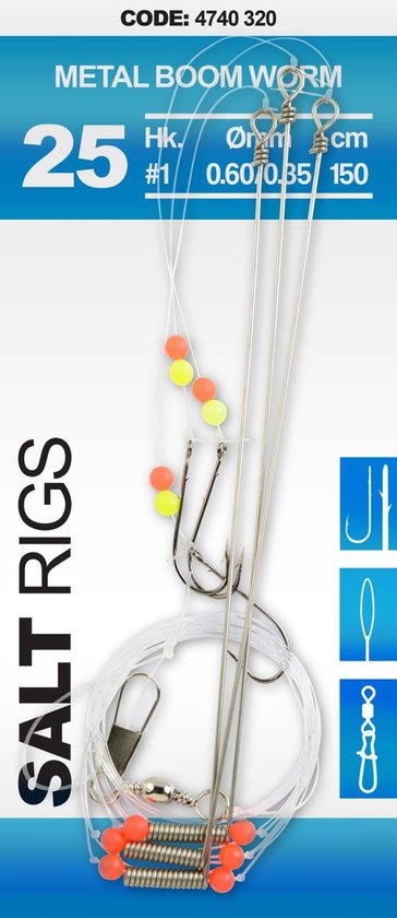 Spro 25 Salt Rig Metal Boom Worm #8 van Spro