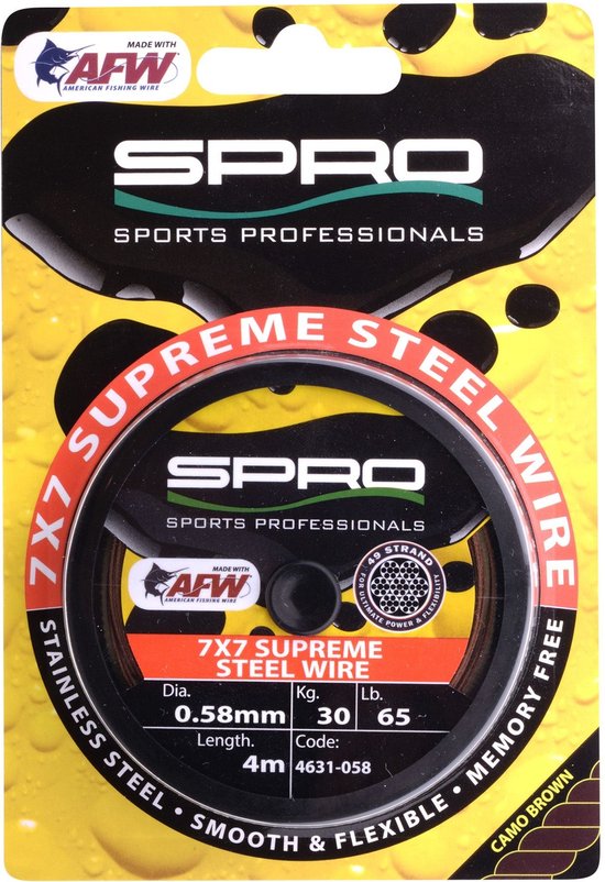 SPRO - 7x7 Super Steel Wire - AFW - 12 kg van Spro