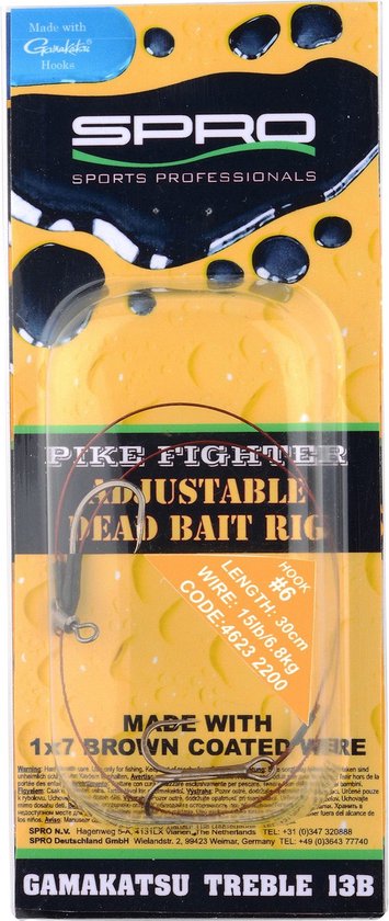 Spro Adjustable Dead Bait Rig C - 45 cm van Merkloos