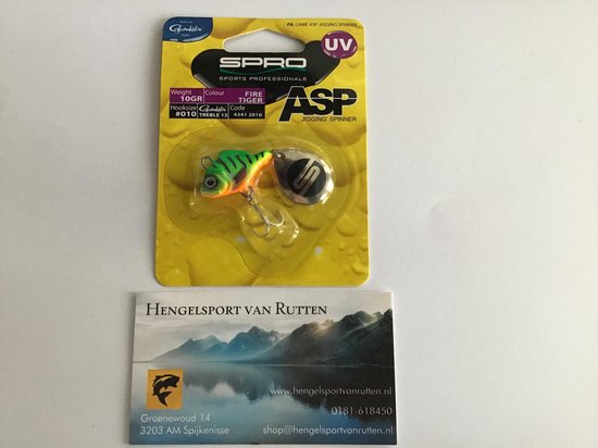 Spro ASP Jigging Spinner 10gr - Treble Hook 10 - Kleur : Firetiger van Spro