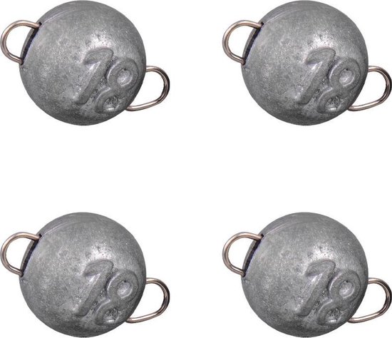 Spro Bottom Jig - Loodkop - 18g - 4 Stuks - Grijs van Spro