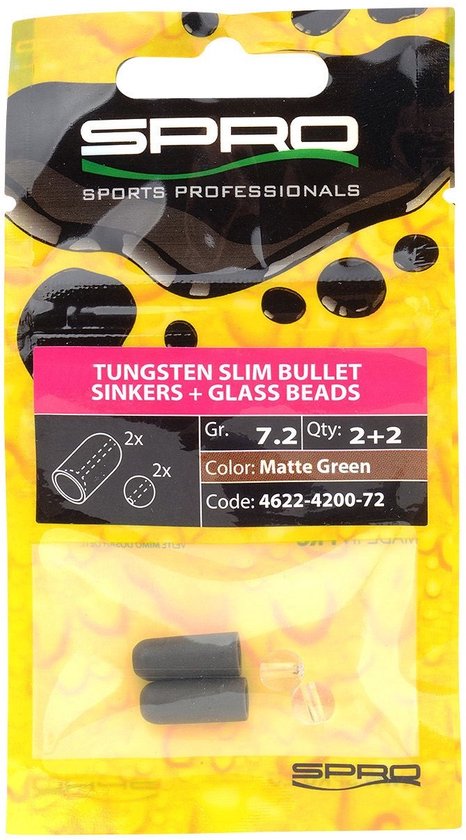 Spro Camo Tungsten Slim Bullet Sinkers Matte Camo 1.8 Gr van Spro