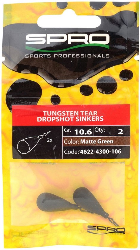 Spro Camo Tungsten Tear Dropshot Sinkers Gravel Pit 3.5g van Spro