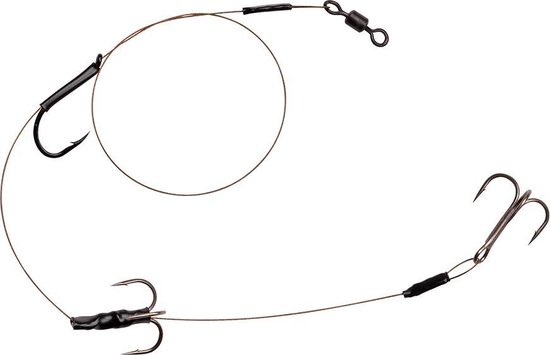 Spro HD Baitfish Rig - 35cm- 2x Treble H6 + 1SH - 12kg - Grijs van Spro