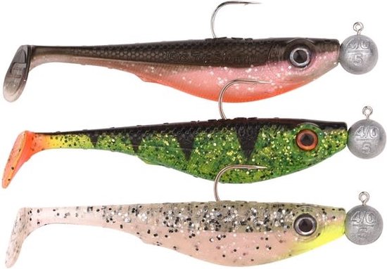 Spro Iris Shad To Go 8cm 3gr UV Salt & Pepper, Perch, Olive van Spro
