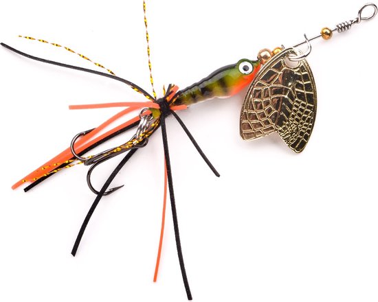 Spro Larva Mayfly Spinner Single Hook 10 - 5cm - 4g - Kleur : UV Perch van Spro