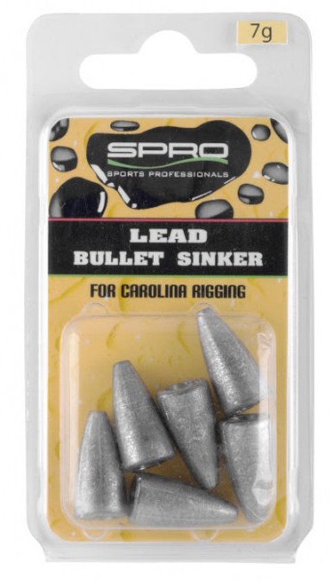 Spro Lead Bullet Sinkers 5.2g van Spro