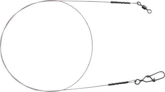 Spro Matt Black Coated 7x7 Wire Leader Stainless Wire 40cm 15kg (2 pcs) van Merkloos