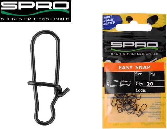 Spro Matt Black Easy Snap - 16 mm - maat 2 van Spro