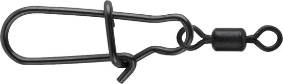 Spro Matt Black Easy Snap + swivel - 22 mm - maat 1 + 8 van Spro