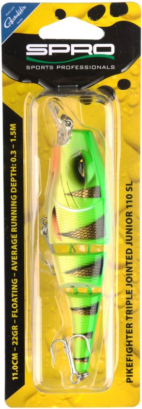 Spro Pikefighter Triple Jointed SL - 11 cm - UV bluefish van Spro