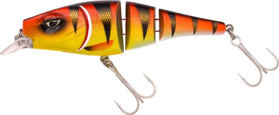 Spro PikeFighter Triple Jonted Plug Kunstaas FirePerch Floating Hardbait 15 cm 52 gram 0,5 – 2,0 M van Spro