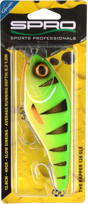 Spro rapper - 12.8 cm - UV firetiger van Spro
