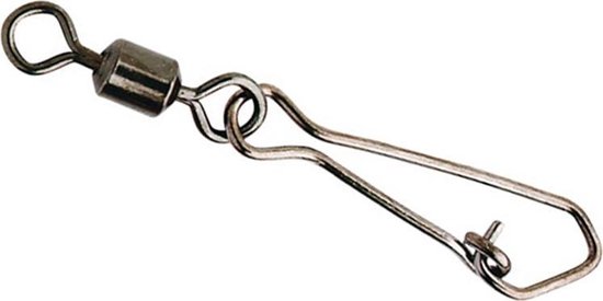 Spro Rolling Swivel+Hook Snap - Haakmaat 6 - Zilver