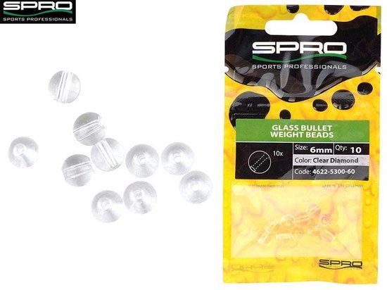 Spro Round Smooth Glass Beads - 6 mm - clear diamond van Spro