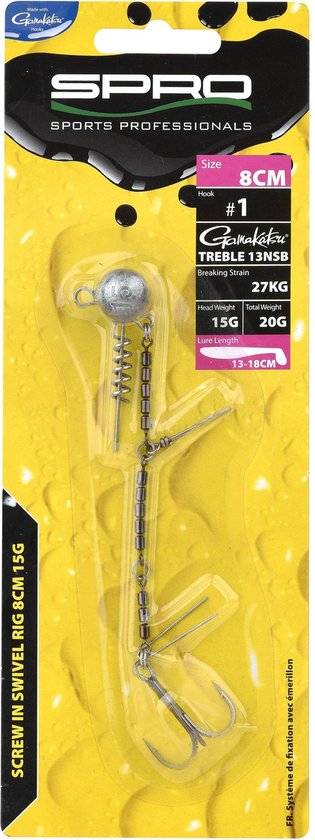Spro Screw in 360 Rig - 8 cm - 10 gram van Merkloos